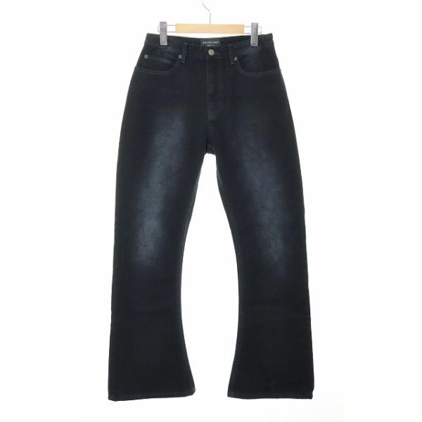【中古】バレンシアガ BALENCIAGA 23AW BOOTCUT M 772009 TNW11 ブーツカット フレア デニム パンツ ☆AA★ 250629 BALENCIAGA（バレンシアガ） BALENCIAGA 23AW BOOTCUT BLACK Mサイズ
