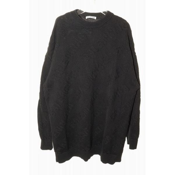 BALENCIAGA（バレンシアガ） BALENCIAGA LOGO JACQUARD SWEATER BLACK