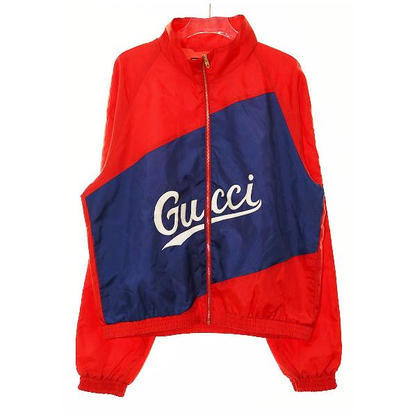 GUCCI（グッチ） GUCCI LOGO NYLON JACKET RED サイズ46 618900 ロゴ