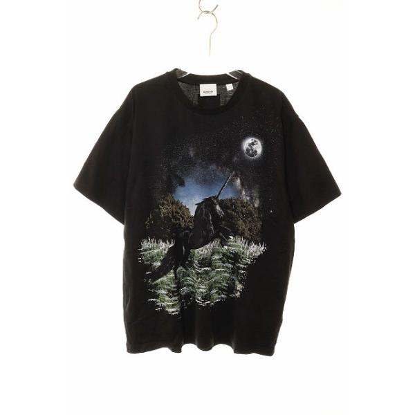【中古】バーバリー BURBERRY ユニコーンプリントTシャツ Sサイズ 8037005 半袖 ブラック ☆AA★250803 メンズ vectorpremium_037-902507100017