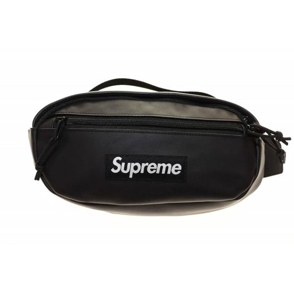 Supreme（シュプリーム） SUPREME 23AW LEATHER WAIST BAG BLACK