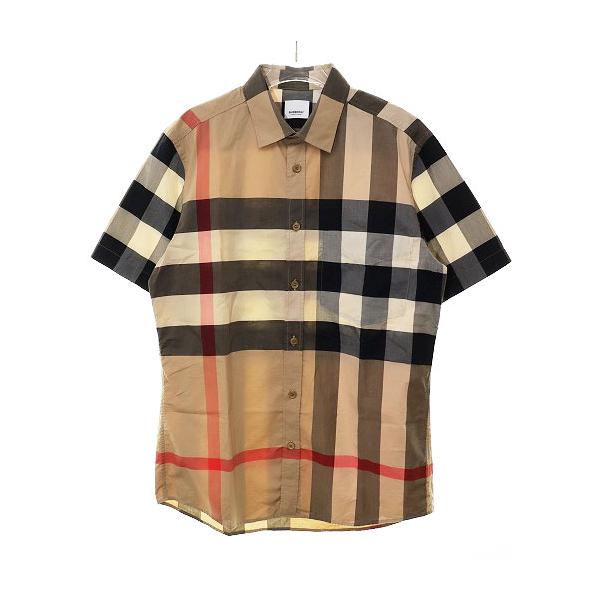 【中古】バーバリー BURBERRY SOMERTON S/S SHIRT BROWN M 8017322 サマートン 半袖 シャツ チェック 胸ポケット BURBERRY（バーバリー） BURBERRY SOMERTON S/S SHIRT BROWN M 8017322