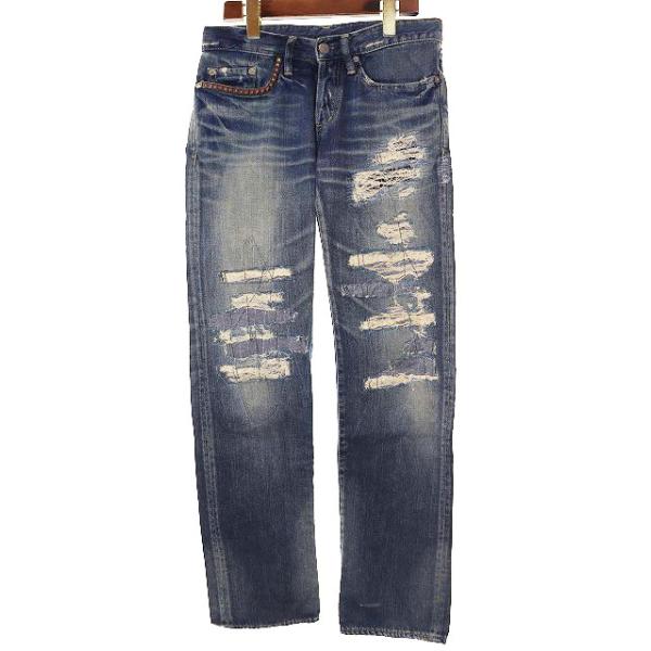 HYSTERIC GLAMOUR ダメージデニム 28インチ HYSTERIC GLAMOUR（ヒステリックグラマー） HYSTERIC GLAMOUR STRAIGHT