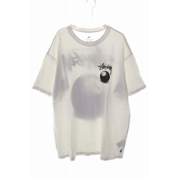 【中古】ナイキ NIKE × STUSSY M NRG FL SS 8BALL TEE WHITE L DO9322-100 ステューシー 8ボール ☆AA★251006 NIKE（ナイキ） × STUSSY M NRG FL SS 8BALL TEE WHITE L DO9322-100