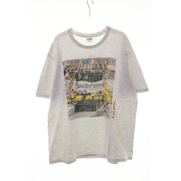 シュプリーム SUPREME 22SS MANHATTAN TEE GREY L マンハッタン Ｔシャツ 半袖 プリント グレー 【ブランド古着ベクトル】☆AA★260319 メ