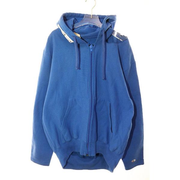 ヴェトモン VETEMENT × CHAMPION 17SS ZIP UP HOODIE BLUE S WSS17CH5
