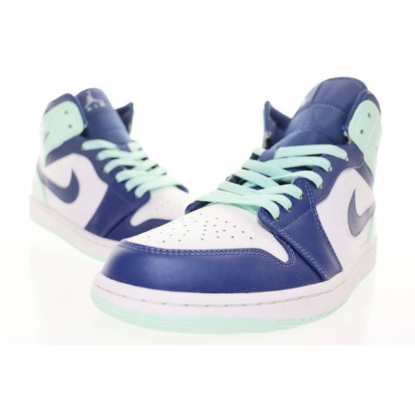 Nike midスニーカー ミントブルー 24cm レディース NIKE（ナイキ） NIKE AIR JORDAN 1 MID BLUE MINT MYSTIC NAVY 28.5cm