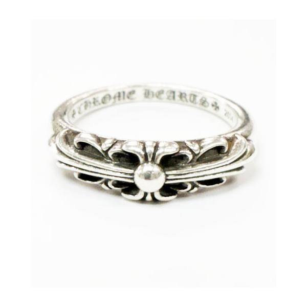 クロムハーツ ベビークラシックフローラルクロスリング 18号　シルバー CHROME HEARTS（クロムハーツ） CHROME HEARTS BABY CLASSIC FLRL CRS