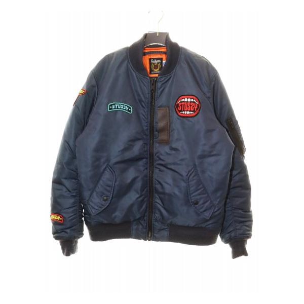 【雰囲気抜群】ショット ステューシー フライトジャケット　MA-1 カーキ XL ショット SCHOTT × STUSSY STUSSYGEAR MA-1 XL 3132075 ステューシー
