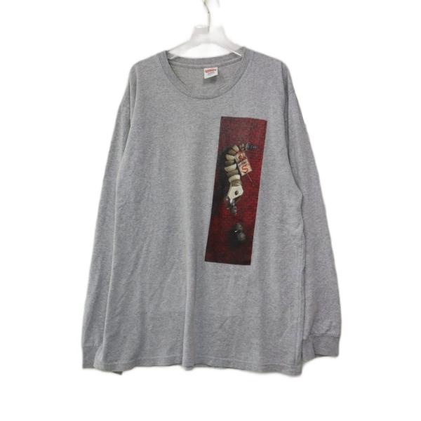 シュプリーム SUPREME 17SS MIKE HILL SNAKE TRAP L/S TEE GREY L マイク ヒル スネーク トラップ ロングスリーブ Tシャツ ロンT グレー ☆
