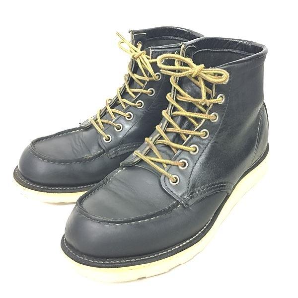 中古 レッドウィング Redwing アイリッシュセッター ワークブーツ シューズ モックトゥ 刺繍羽タグ 8130 黒 ブラック 8 1 2 約26 5cm 0912 メンズ 049 ブランド古着販売のベクトル 通販 Yahoo ショッピング