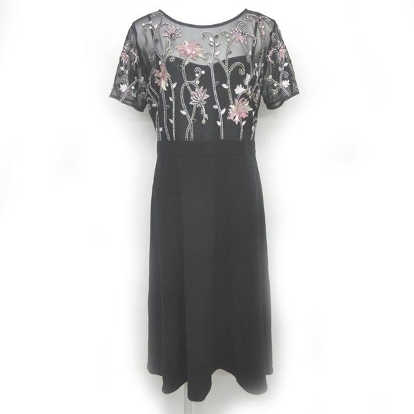 中古 グレースコンチネンタル Grace Continental 19aw ワンピース 刺繍 ビジュー 装飾 チュール 切替 半袖 黒 ブラック 38 レディース ベクトル 古着 049 ブランド古着販売のベクトル 通販 Yahoo ショッピング