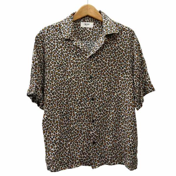 20SS Celine レオパード 半袖シャツ 38 レーヨンシャツ vectorpremium_049-902411150005