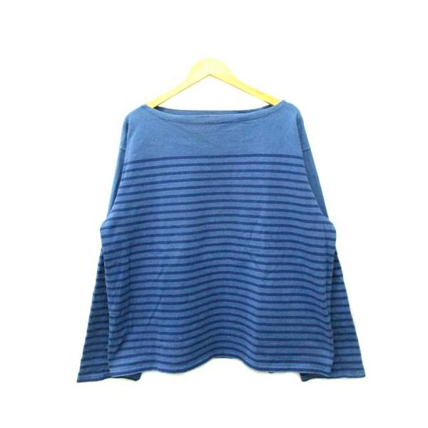 サート SURT INDIGOソメ バスクボーダー シャツ インディゴ染め T