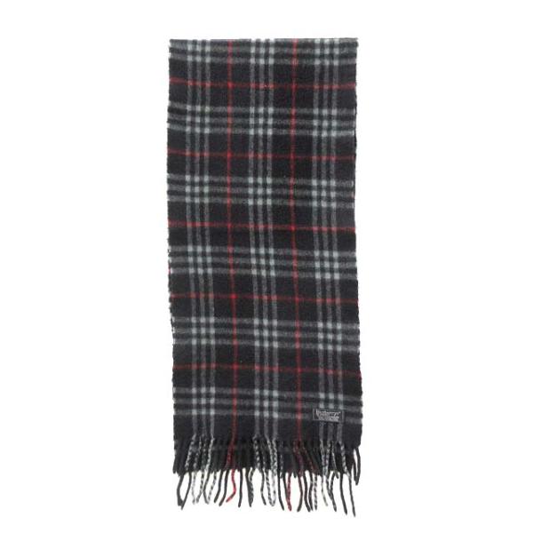 Burberrys 100% Cashmere マフラー チェック柄ネイビー
