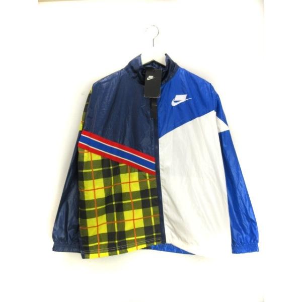 Nike フルジップ ナイロンジャケット チェック柄 XL NIKE（ナイキ） 未使用品 ウーブン ジャケット チェック S ブルー系