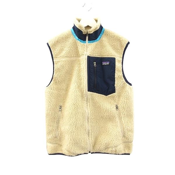 パタゴニア クラシック レトロXベスト 23047 ベージュ ブルー M パタゴニア Patagonia クラシック レトロXベスト CLASSIC RETRO-X VEST