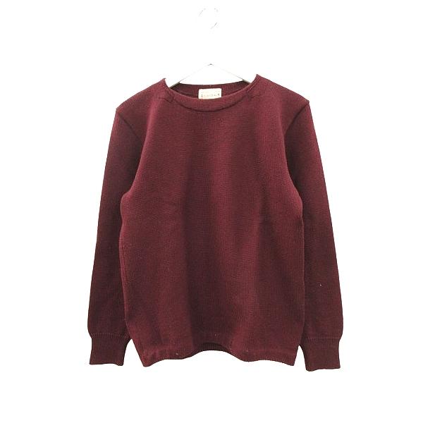 ボンクラ BON COURA ニット セーター バーガンディ 36 メンズ
