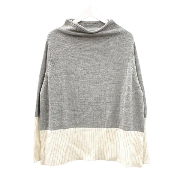 もゆる MOYURU 萌 萠 バイカラー ニット トップス M〜L 2024AW グレー