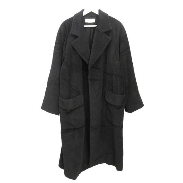 MORABITO BLANC 黒ロングコート モラビト MORABITO ロング オーバー コート ブラック 黒 アウター 上着
