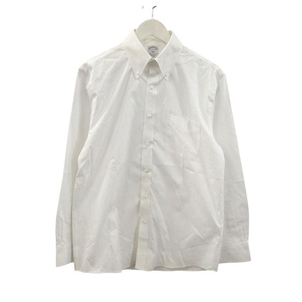 Brooks Brothersの長袖ボタンダウンシャツ　送料無料　XLサイズ　白 BROOKS BROTHERS ブルックスブラザーズ ボタンダウンシャツ 長袖 15 白