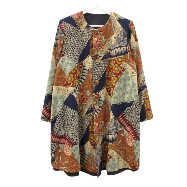 シセンドウ 詩仙堂 HITOSHI TAMURA ちりめん 縮緬 リバーシブル コート