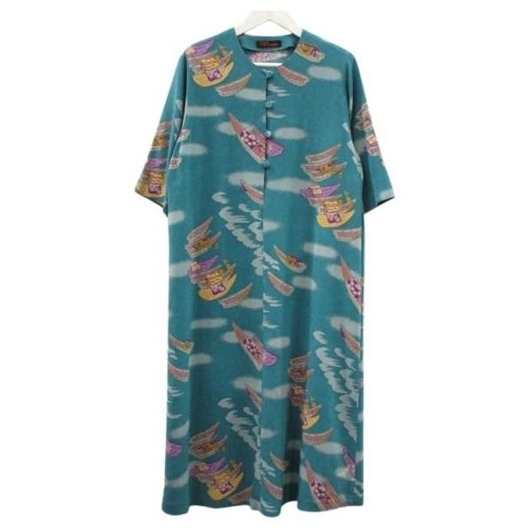 シセンドウ 詩仙堂 HITOSHI TAMURA ちりめん 縮緬 ワンピース 半袖 和