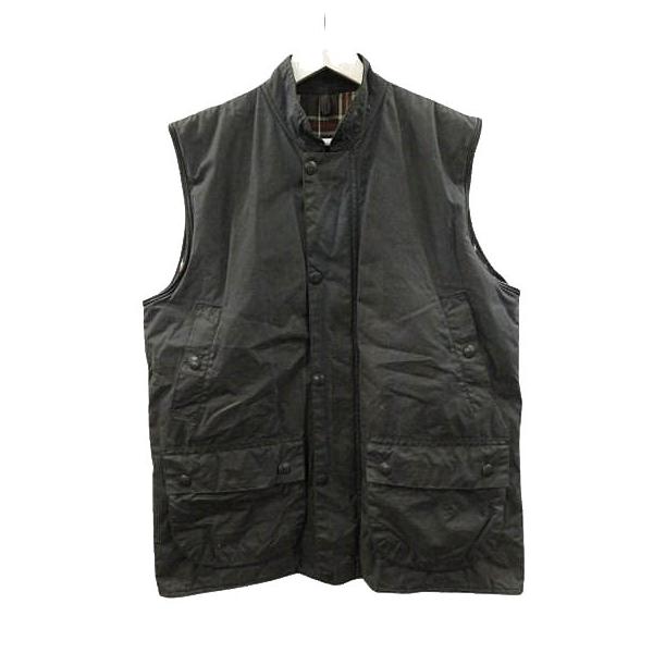 美品 Barbour オイルドベスト ネイビー S イングランド 2ワラント バブアー Barbour 80s オイルド ベスト 2ワラント 英国製 ネイビー L