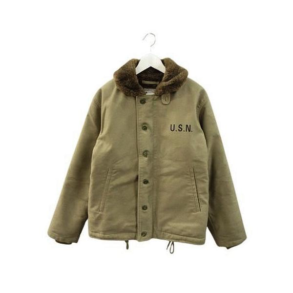 YMCLKY N-1 NXsx15122 デッキジャケット 36 ベージュ ジップアップ