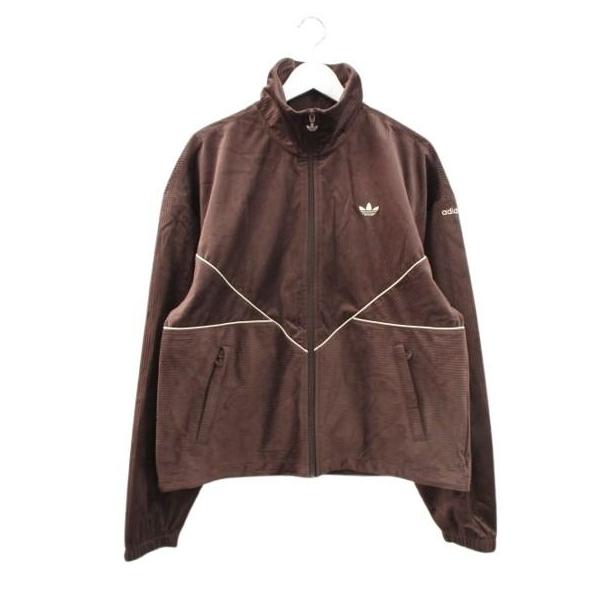 コーデュロイ　アディダス刺繍トラックジャケットジャージトップ茶ブラウン adidas（アディダス） アディカラー シーズナル コーデュロイ トラック