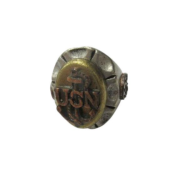 ト*ん様 希少】30s〜40s US.NAVY メキシカンリング 29号 メキシカンリング USNモチーフ 指輪 約25号 アクセサリー メンズ