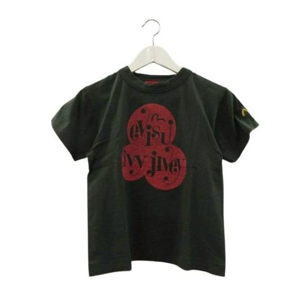 USED EVISU YAMANE Tシャツ ブラック 38 古着 EVISU（エヴィス） EVISU YAMANE GUARANTEED Tシャツ 半袖 丸首