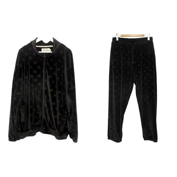 WEST WEAR ウエストウェア WS Logo Velour Setup Black ベロア 