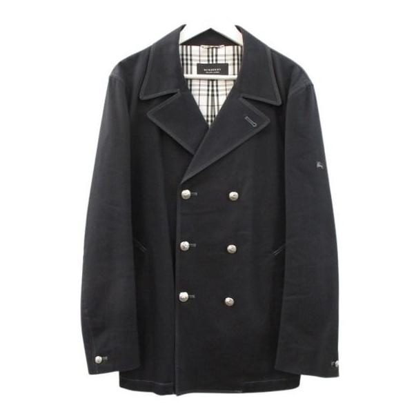 Burberryブラック ラベル　ダブルブレスト ピーコート黒 BURBERRY BLACK LABEL（バーバリーブラックレーベル） ダブル コート