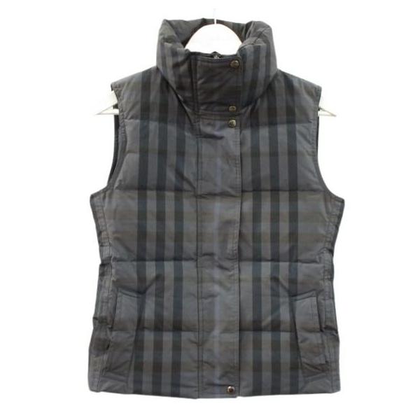 バーバリー ロンドン BURBERRY LONDON ダウンベスト チェック ネイビー