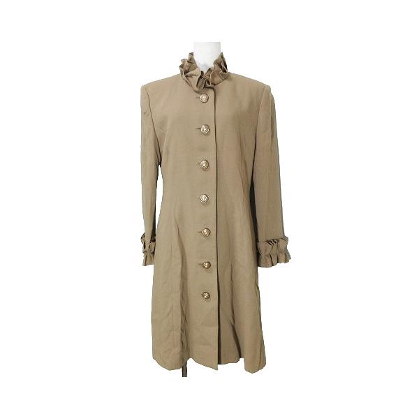 ユキトリイ　YUKI TORI ウールコート ユキトリイ YUKI TORII ロングコート 2WAY ノーカラー フリル ウール