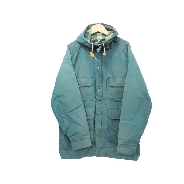 【80s】ウールリッチ　マウンテンパーカー　裏地チェック　緑M◆古着ヴィンテージ ウールリッチ WOOLRICH 80s マウンテンパーカー チェック柄