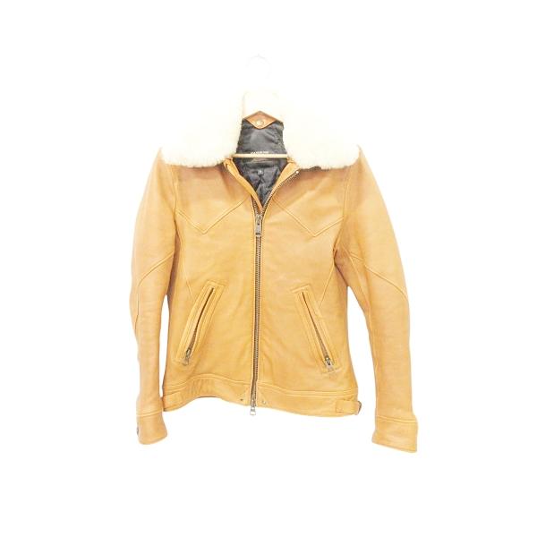✨美品✨LLサイズ✨ブラックレーベル　レザーライダース　ラビットファー　キャメル 楽天市場】レザージャケット レディース キャメル ブラック 【メール便