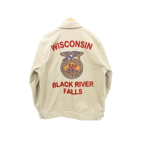 未使用品 ヒューストン タグ付き コーデュロイ ジャケット 刺繍 ロゴ