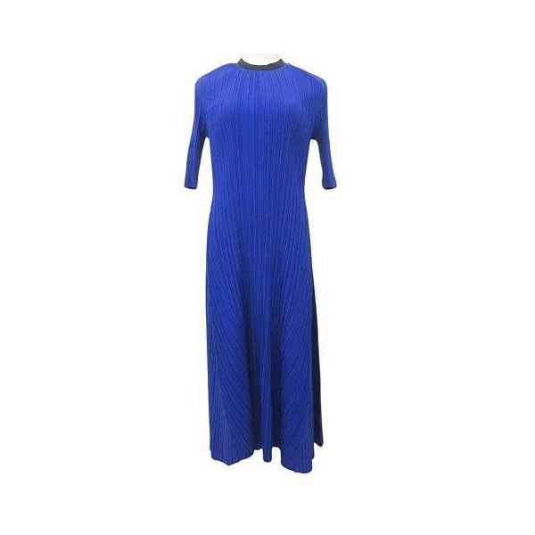 アドルフォドミンゲス　総プリーツ半袖ロングワンピース　フレア　黒 アドルフォドミンゲス 総プリーツ半袖ロングワンピース フレア