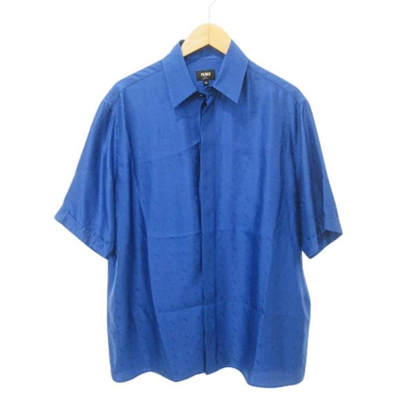 FENDI フェンディ 美品 21SS シルク シャツ ブラウス 半袖 ブランド