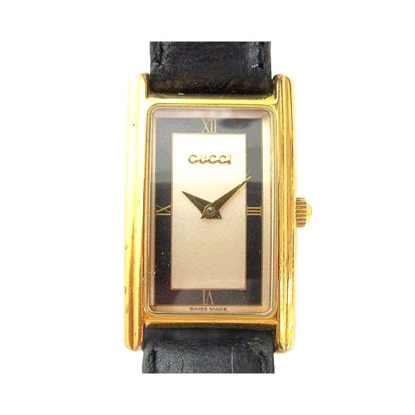 稼働 グッチ 腕時計 レディース クオーツ QZ 2600L ゴールド スクエア GUCCI（グッチ） GUCCI QZ2600L クオーツ 腕時計 スクエア 2針 動作