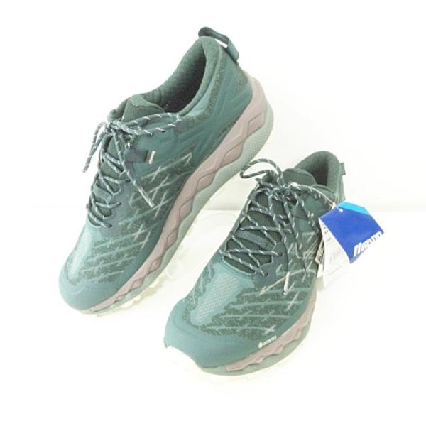未使用品 ミズノ MIZUNO 美品 タグ付き 箱付き ウエーブムジンLS GTX D1GA250103 スニーカー スポーツシューズ GORETEX 靴 27.0cm 緑 グリ