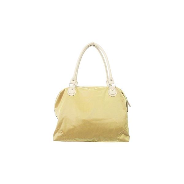 銀座ヨシノヤ 美品 ナイロン ハンドバッグ 鞄 カバン イエロー