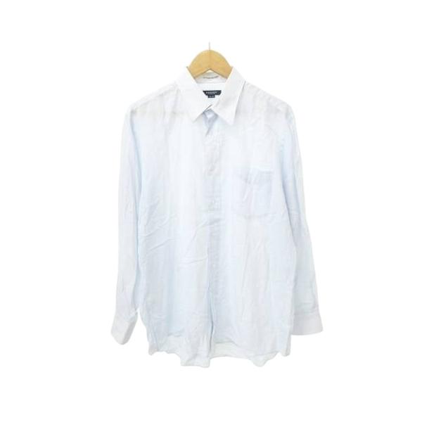 バーバリー ロンドン BURBERRY LONDON ワイシャツ 長袖 ラウンド 無地