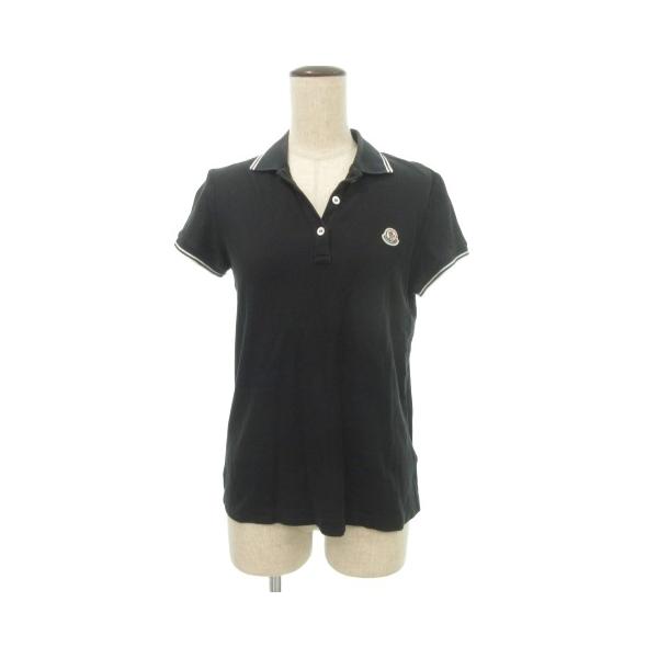 【送料無料】MONCLER／モンクレールのポロシャツ　Sサイズ　黒　ブラック MONCLER モンクレール 半袖 ポロシャツ トップス 国内正規 S