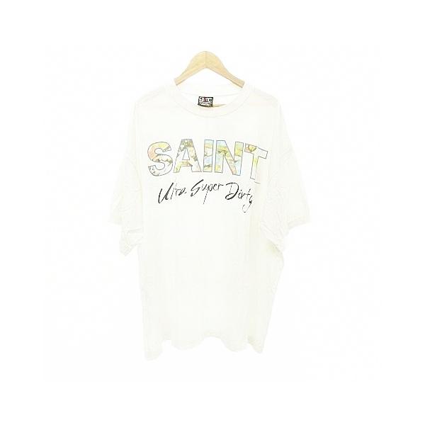 【中古】セントマイケル SAINTMICHAEL 美品 SUPER DIRTY ロゴ Tシャツ 半袖 SM-HR8-0000-025 日本製 XXLサイズ セントマイケル SAINTMICHAEL 美品 SUPER DIRTY ロゴ Tシャツ 半袖 SM