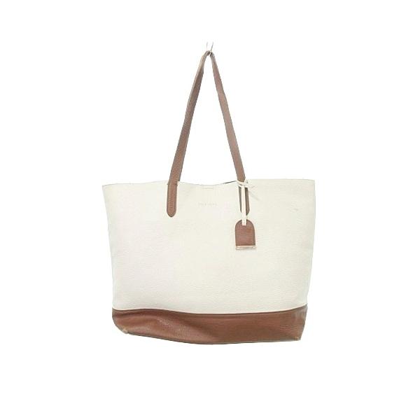 コールハーン COLE HAAN レザー トートバッグ バイカラー 鞄 カバン 白
