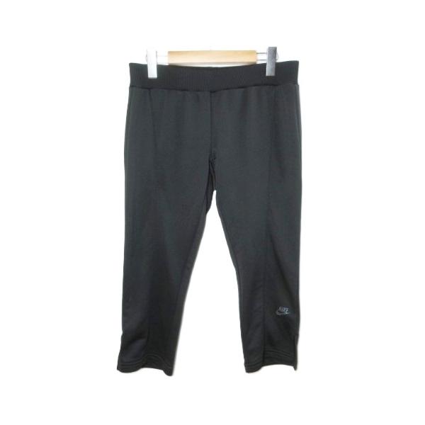 ナイキ NIKE クロップド イージーパンツ ジャージ スポーツウェア ロゴ ワンポイント プリント L 黒 ブラック ■YHS6 /X レディース【ブランド】ナイキ NIKE【表記サイズ】L【実寸サイズ】ウエスト：74cm　もも幅：22c...