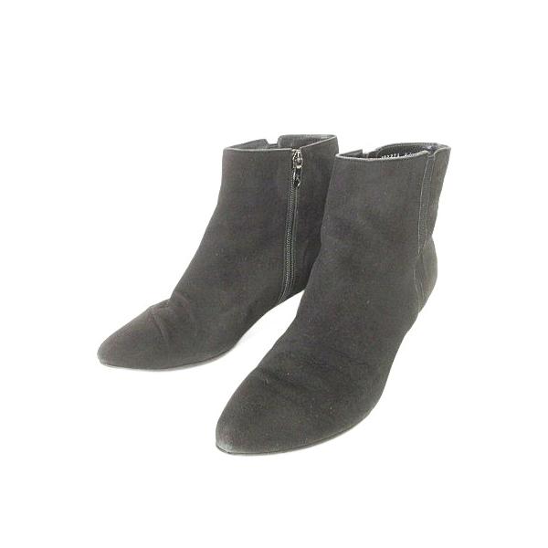 GINZA Kanematsu（銀座かねまつ） スエード ショートブーツ ヒール